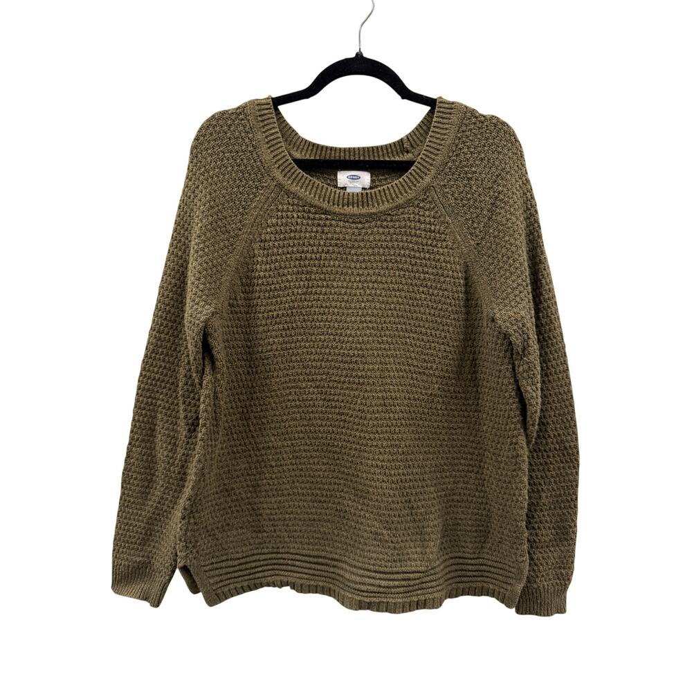 Old Navy Women's Army Green Light Crewneck Sweater Size Large